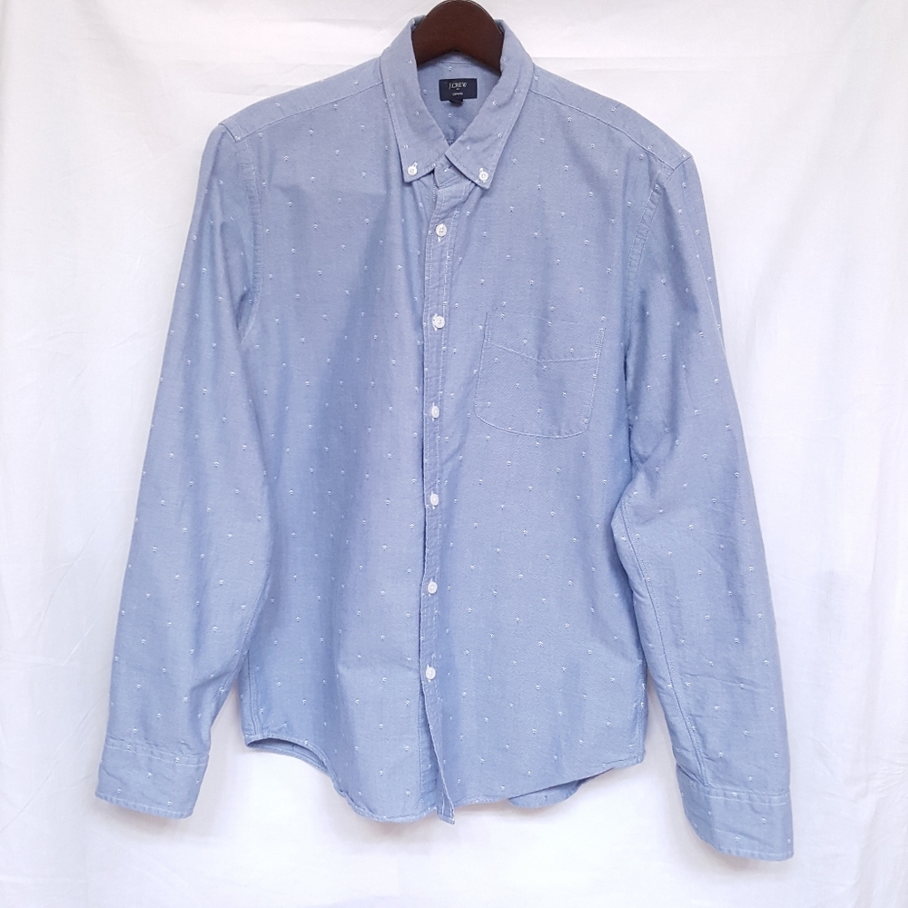 J. Crew Oxford Slim Button Down Dobby Shirt size L